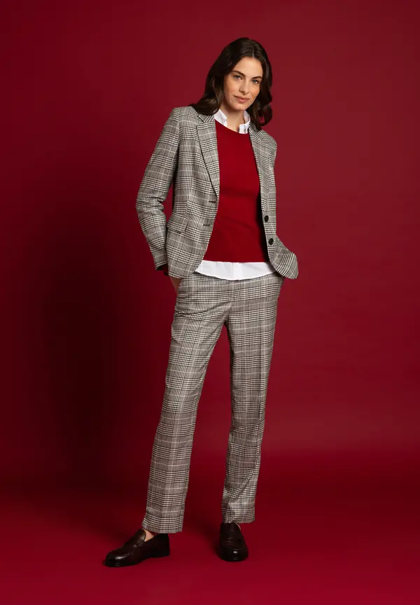 More & More Glencheck Blazer, schwarz/ecru, Herbst-Kollektion Bis zu 50% Rabatt