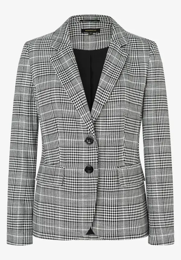 More & More Glencheck Blazer, schwarz/ecru, Herbst-Kollektion Bis zu 50% Rabatt