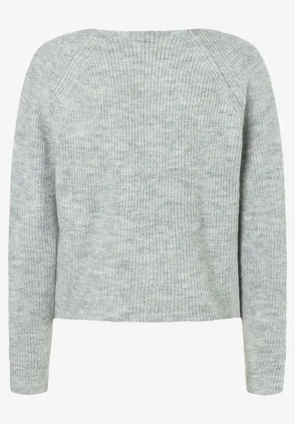 More & More Pullover mit Knotendetail, grau melange, Herbst-Kollektion Bis zu 60% Rabatt