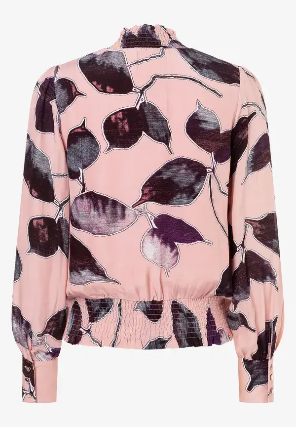 More & More Viskosebluse, Blätterprint, Herbst-Kollektion Super Rabatt