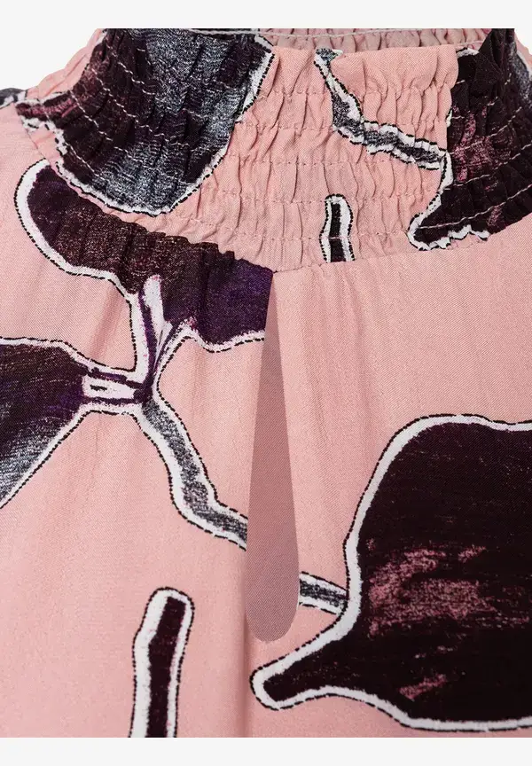 More & More Viskosebluse, Blätterprint, Herbst-Kollektion Super Rabatt
