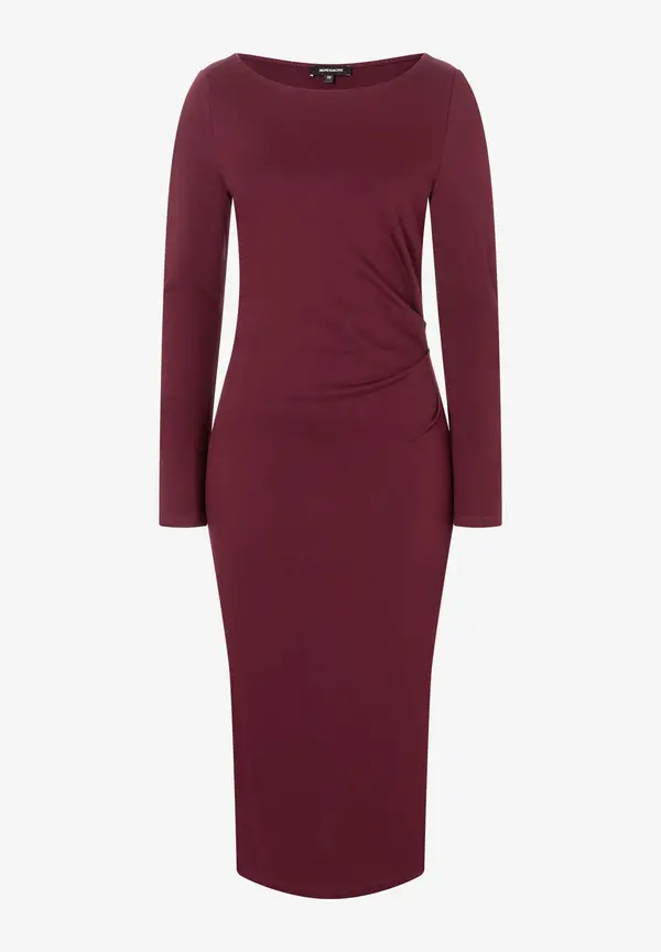 More & More Jerseykleid, bordeaux, Herbst-Kollektion 50% Rabatt mit kostenlosem Versand