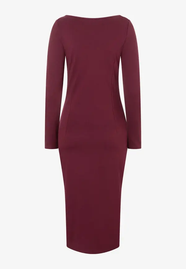More & More Jerseykleid, bordeaux, Herbst-Kollektion 50% Rabatt mit kostenlosem Versand