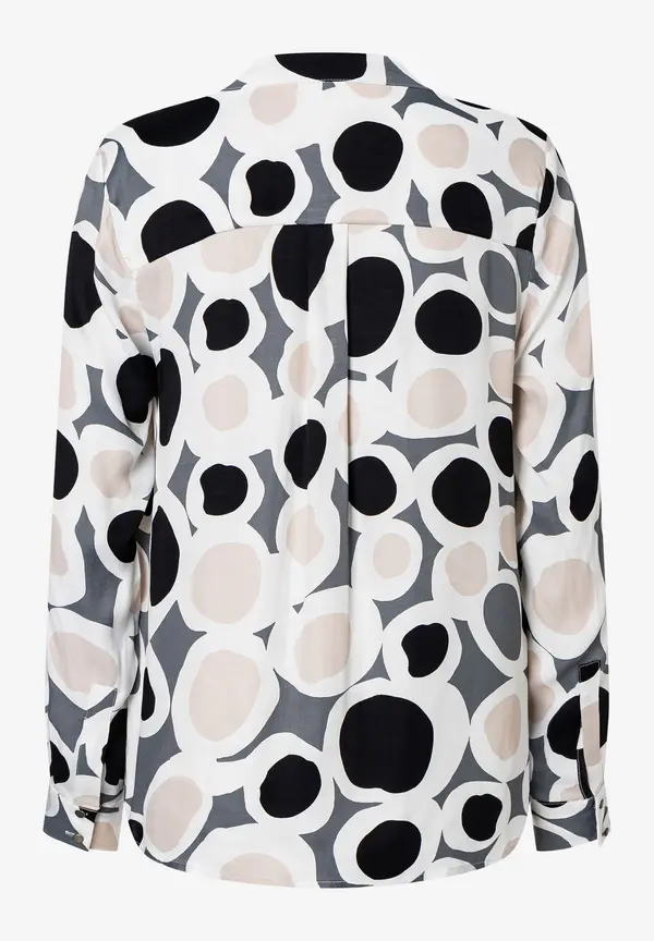 More & More Printbluse, ecru/grau/schwarz, Herbst-Kollektion Rabatte dieses Monats