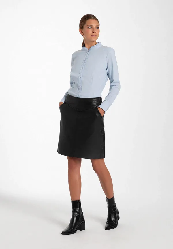 More & More Baumwoll/Stretch Bluse, hellblau, Herbst-Kollektion Outlet