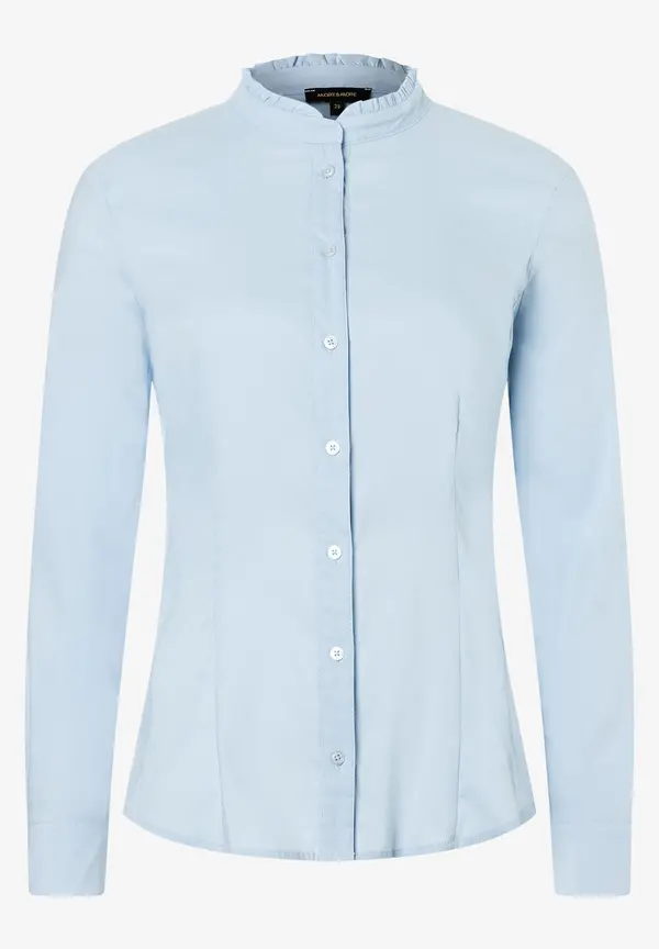 More & More Baumwoll/Stretch Bluse, hellblau, Herbst-Kollektion Outlet