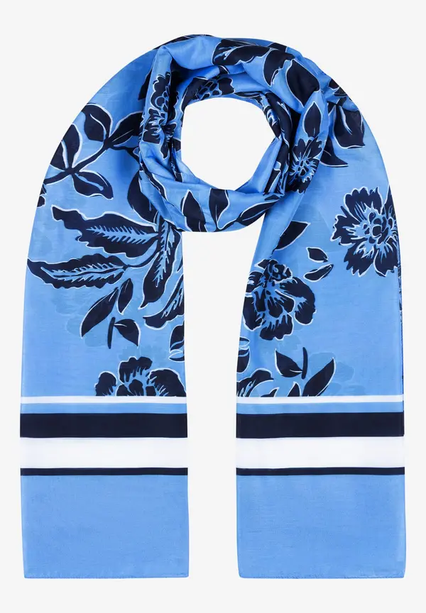 More & More Printschal, hellblau/marine, Frühjahrs-Kollektion Exklusivangebot