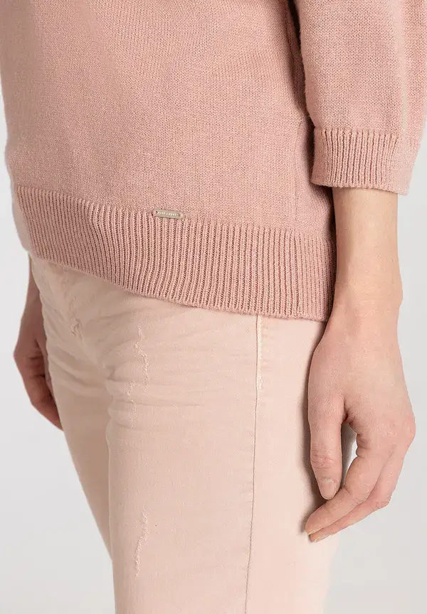 More & More V-Neck Pullover, rosa, Frühjahres-Kollektion Weihnachtsangebot