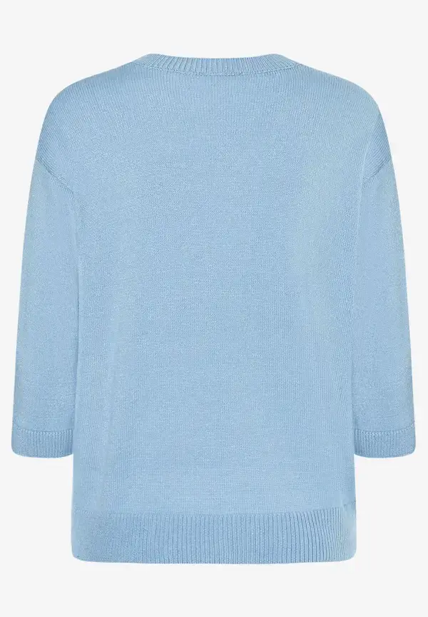 More & More V-Neck Pullover, hellblau, Frühjahres-Kollektion Neueste Mode