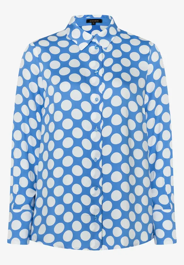 More & More Tupfenbluse, hellblau/ecru, Frühjahrs-Kollektion Exklusive Angebote