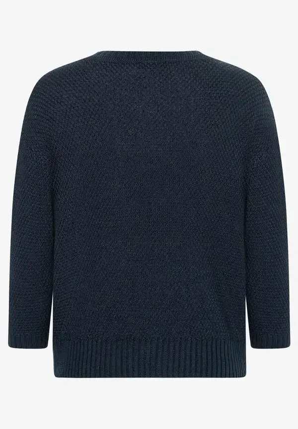 More & More Strukturpullover, 3/4 Arm, marine, Frühjahrs-Kollektion Blitzangebot
