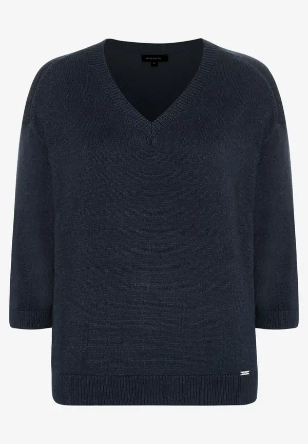 More & More V-Neck Pullover, marine, Frühjahres-Kollektion Neuheiten