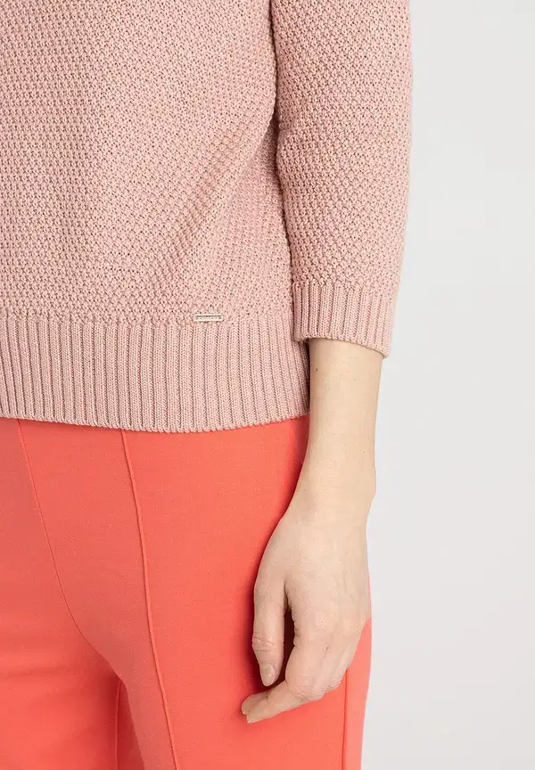 More & More Strukturpullover, 3/4 Arm, rosa, Frühjahrs-Kollektion Bestseller