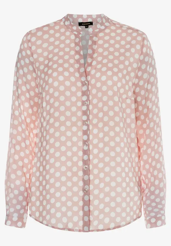 More & More Viskosebluse mit Tupfenprint, rosa/weiß, Frühjahrs-Kollektion Wochenangebot