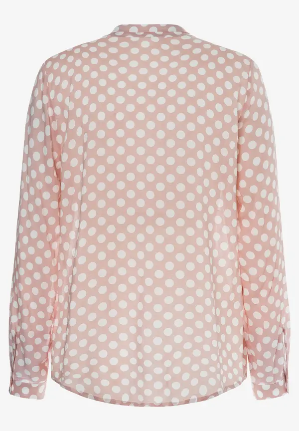 More & More Viskosebluse mit Tupfenprint, rosa/weiß, Frühjahrs-Kollektion Wochenangebot