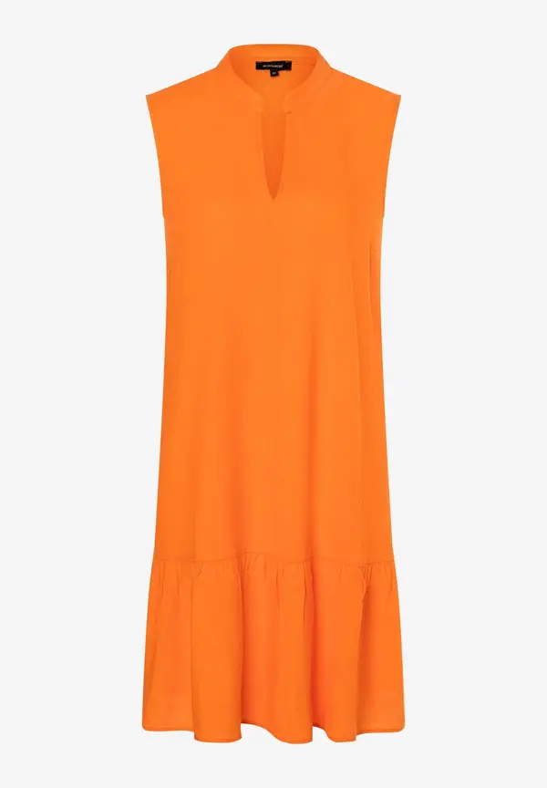 More & More Leinen/Viskose Kleid, fresh orange, Sommer-Kollektion Sonderangebot der Fabrik