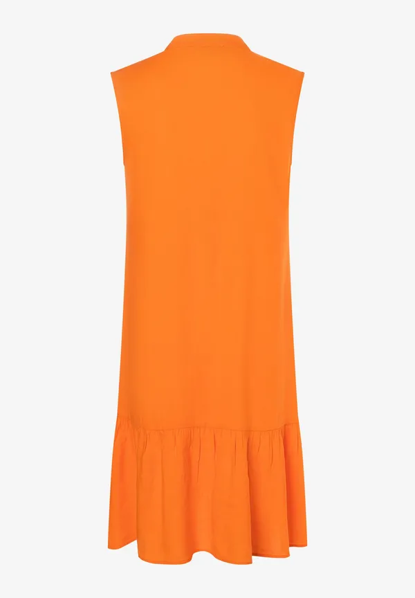 More & More Leinen/Viskose Kleid, fresh orange, Sommer-Kollektion Sonderangebot der Fabrik