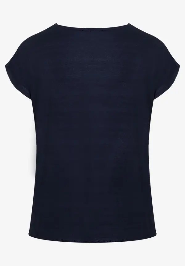More & More Blusenshirt, grafischer Print, marine/hellblau, Frühjahrs-Kollektion Super Rabatt