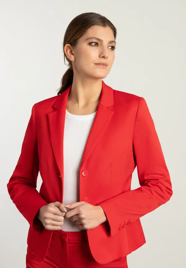 More & More Blazer mit feiner Struktur, rot, Frühjahrs-Kollektion 50% Rabatt mit kostenlosem Versand