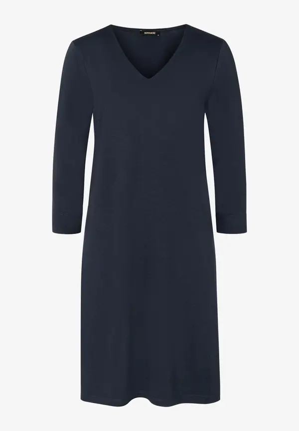 More & More Jerseykleid mit V-Auschnitt, marine, Frühjahrs-Kollektion Fabrikladen