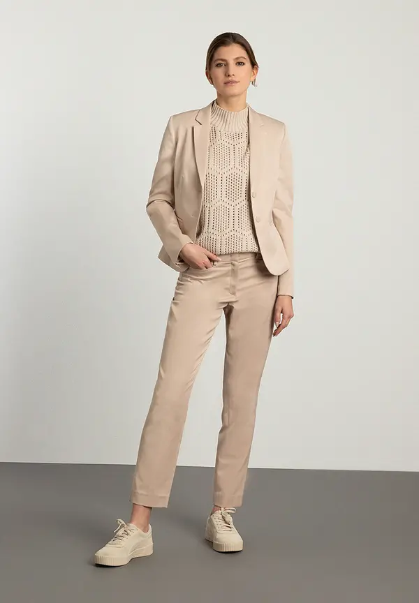 More & More Anzughose mit feiner Struktur, beige, Frühjahrs-Kollektion Black Friday Preise