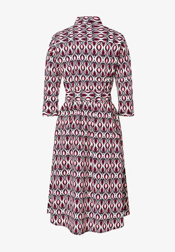 More & More Hemdblusenkleid, grafischer Print, marine/rot, Frühjahrs-Kollektion Im Verkauf