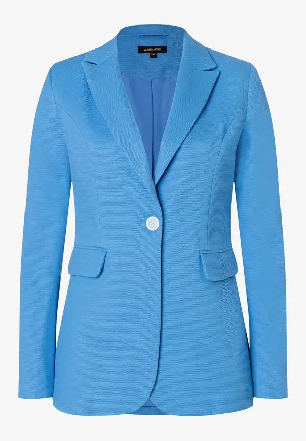 More & More strukturierter Blazer, blue breeze, Frühjahrs-Kollektion im Angebot
