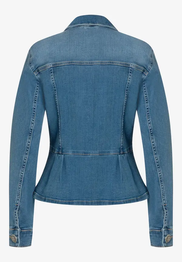 More & More Jeansjacke mit Schößchen, Frühjahrs-Kollektion Schlussverkauf