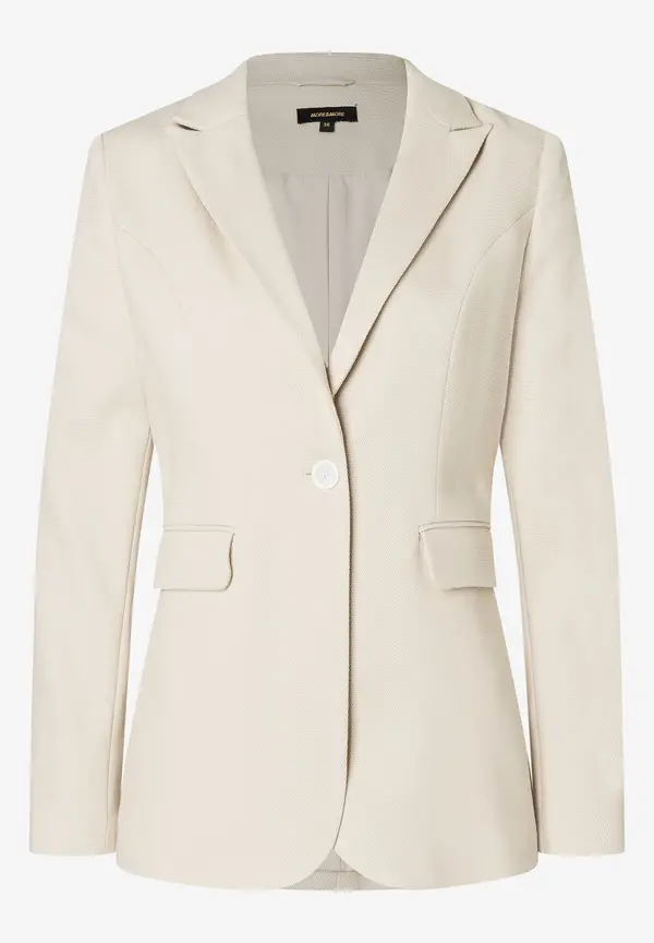More & More strukturierter Blazer, almond, Frühjahrs-Kollektion Fabrikverkauf