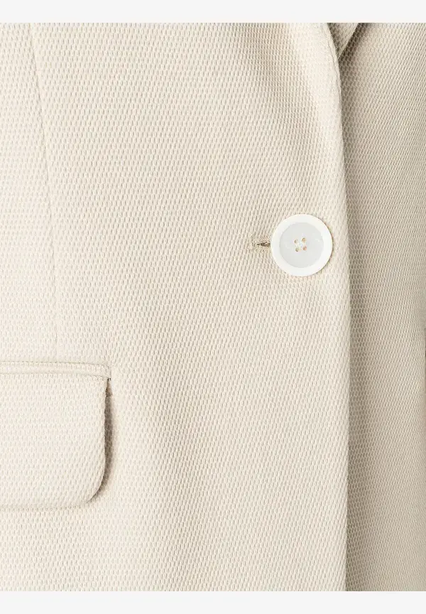More & More strukturierter Blazer, almond, Frühjahrs-Kollektion Fabrikverkauf