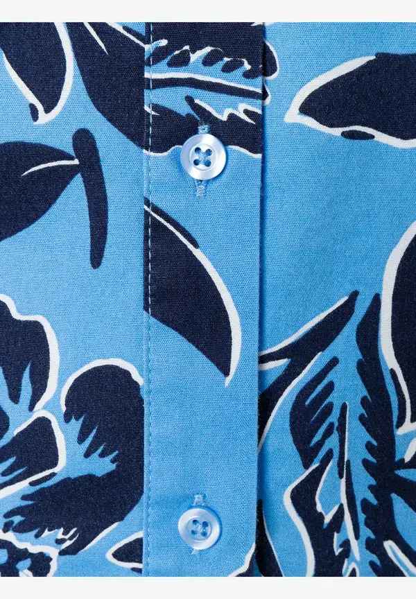 More & More Hemdbluse, Flowerprint, hellblau/marine, Frühjahrs-Kollektion Günstig kaufen