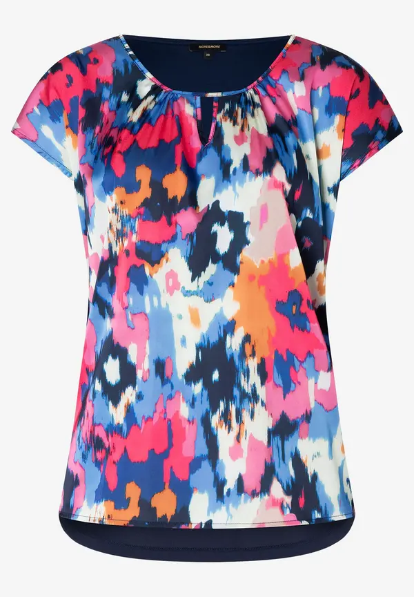 More & More Blusenshirt mit abstraktem Print, Frühjahrs-Kollektion Großer Ausverkauf