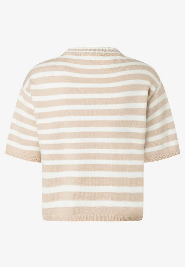 More & More kurzer Ringelpullover, beige/ecru, Frühjahrs-Kollektion Cyber Monday