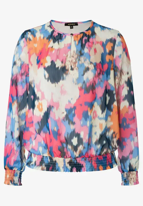 More & More Chiffonbluse mit abstraktem Print, Frühjahrs-Kollektion Valentinstagsangebot