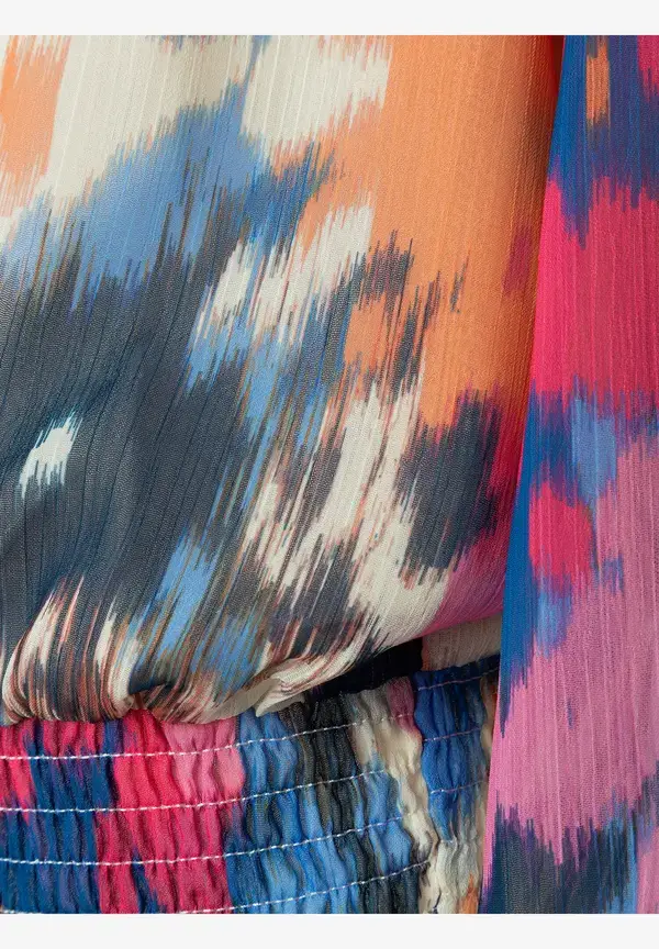 More & More Chiffonbluse mit abstraktem Print, Frühjahrs-Kollektion Valentinstagsangebot