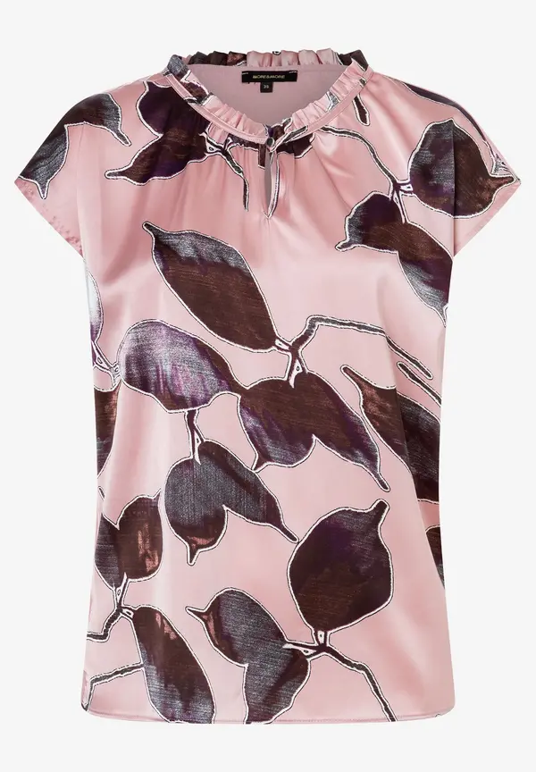 More & More Blusenshirt, Blätterprint, Herbst-Kollektion Lagerräumung