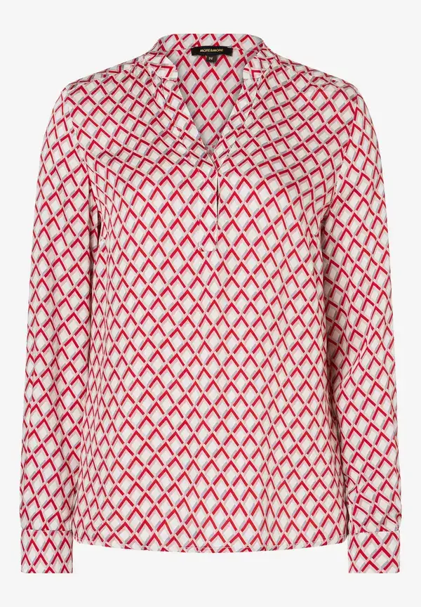 More & More Viskosebluse, rot/rosa/ecru, Herbst-Kollektion Online Outlet