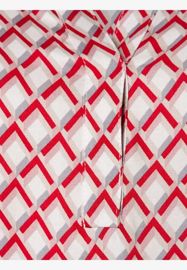 More & More Viskosebluse, rot/rosa/ecru, Herbst-Kollektion Online Outlet