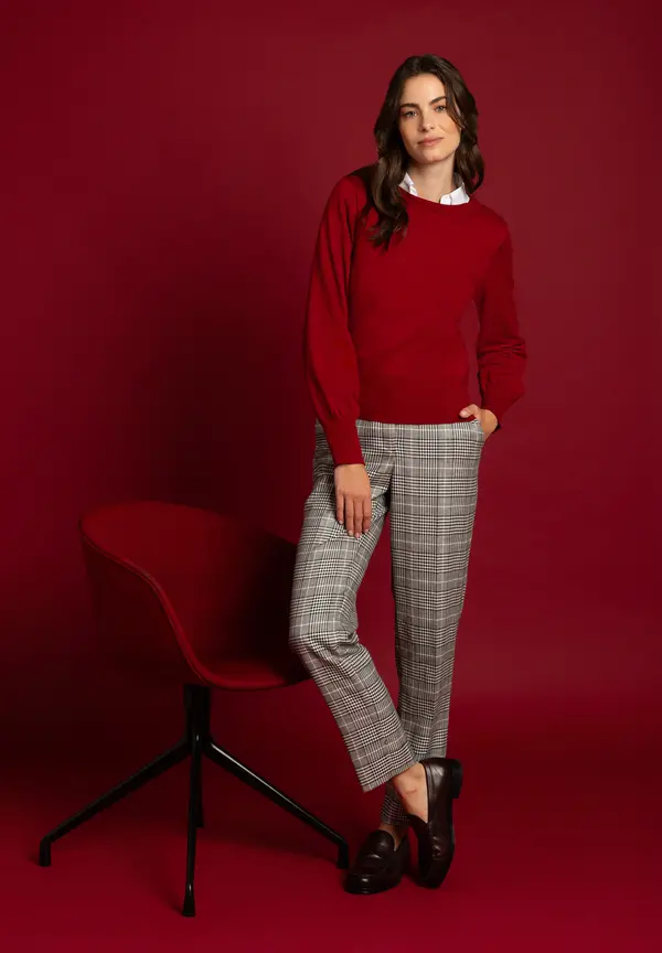 More & More Feinstrickpullover, rot, Herbst-Kollektion Neuheiten