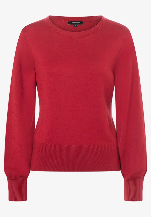 More & More Feinstrickpullover, rot, Herbst-Kollektion Neuheiten