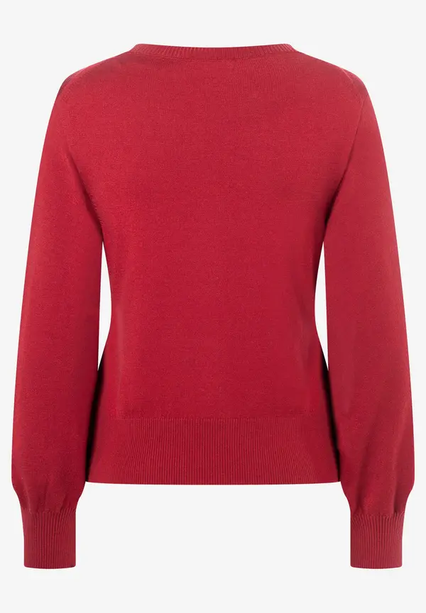 More & More Feinstrickpullover, rot, Herbst-Kollektion Neuheiten