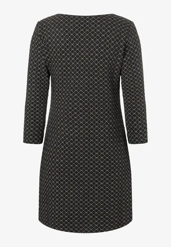 More & More Jerseykleid mit Struktur, schwarz/beige, Herbst-Kollektion Bestseller