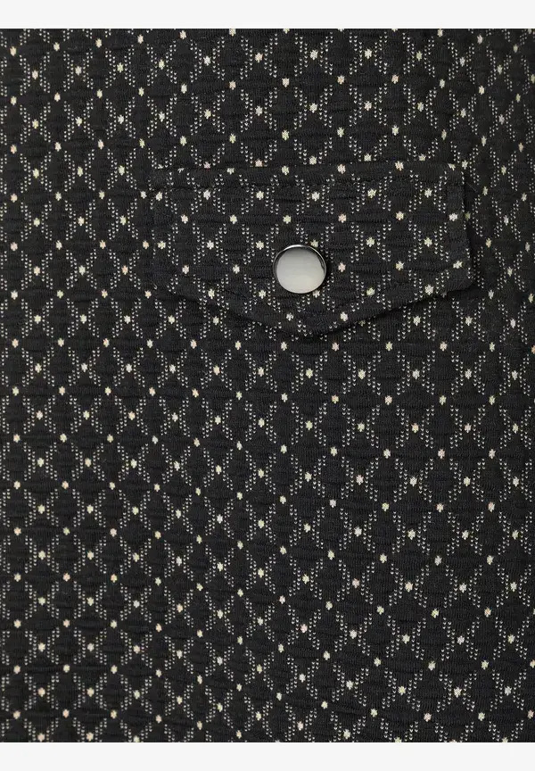 More & More Jerseykleid mit Struktur, schwarz/beige, Herbst-Kollektion Bestseller