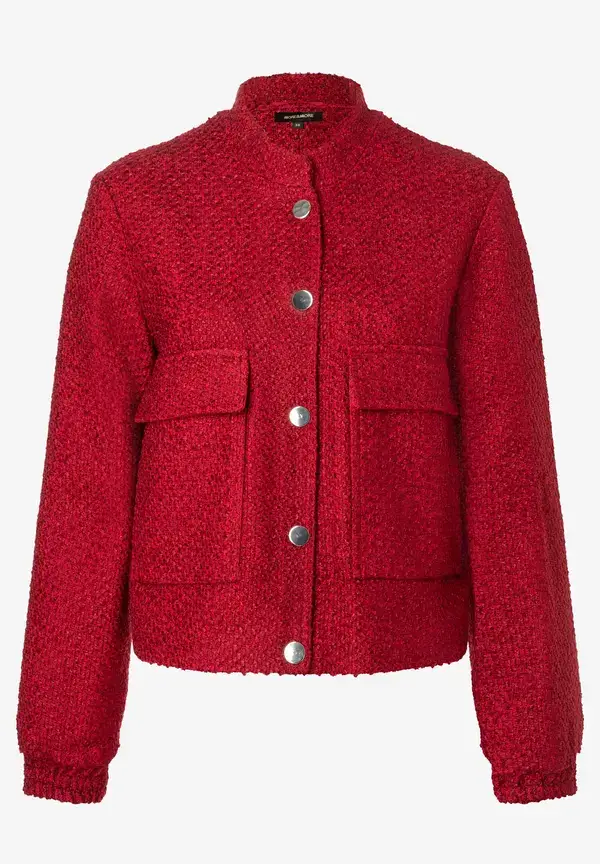 More & More Bouclé-Blouson, rot, Herbst-Kollektion Saisonale Angebote