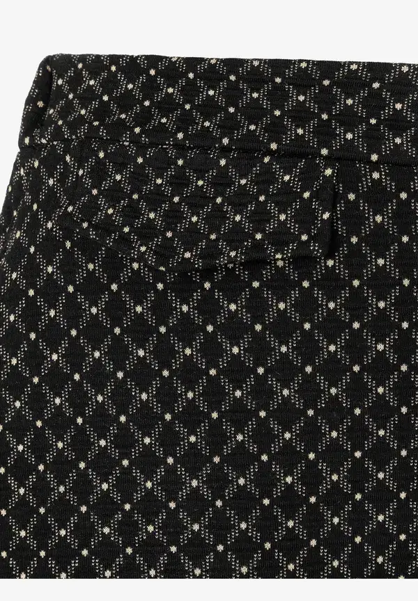 More & More Jerseyrock mit Struktur, schwarz/beige, Herbst-Kollektion Kauf eins, bekomm eins gratis