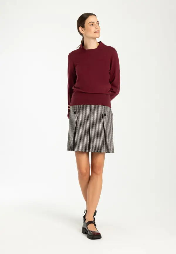 More & More Feinstrickpullover, bordeaux, Herbst-Kollektion Kostenlose Rückgabe