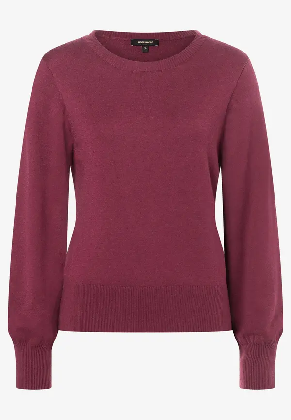 More & More Feinstrickpullover, bordeaux, Herbst-Kollektion Kostenlose Rückgabe