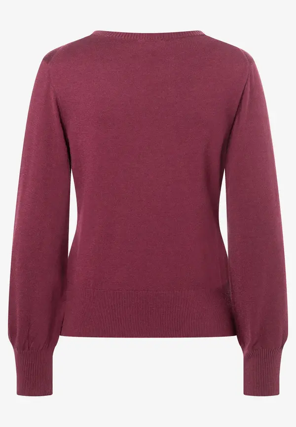 More & More Feinstrickpullover, bordeaux, Herbst-Kollektion Kostenlose Rückgabe