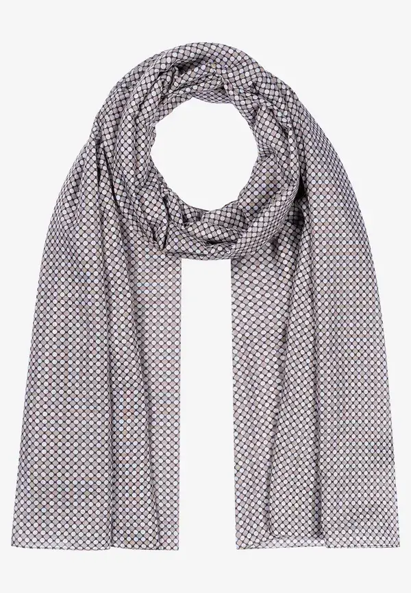 More & More Schal mit Minimal-Print, beige/schwarz/ecru, Herbst-Kollektion Letzte 3 Tage