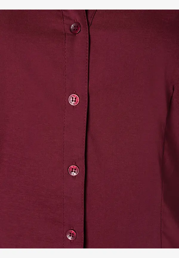 More & More Businessbluse BILLA, bordeaux, Herbst-Kollektion Bis zu 60% Rabatt